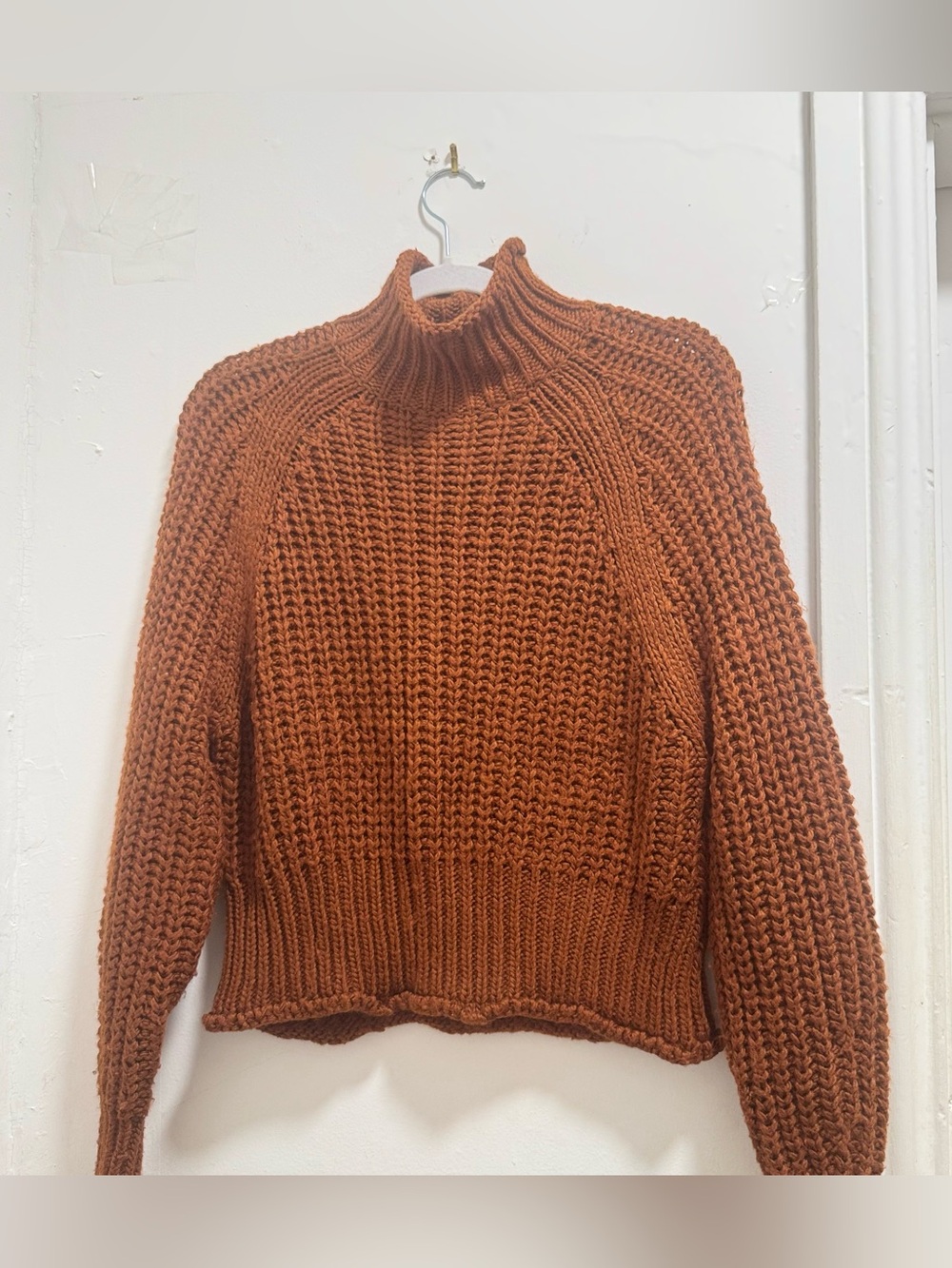 H&M Ribbed Chunky Turtleneck Sweater - Camel Brown - Picture 10 of 12